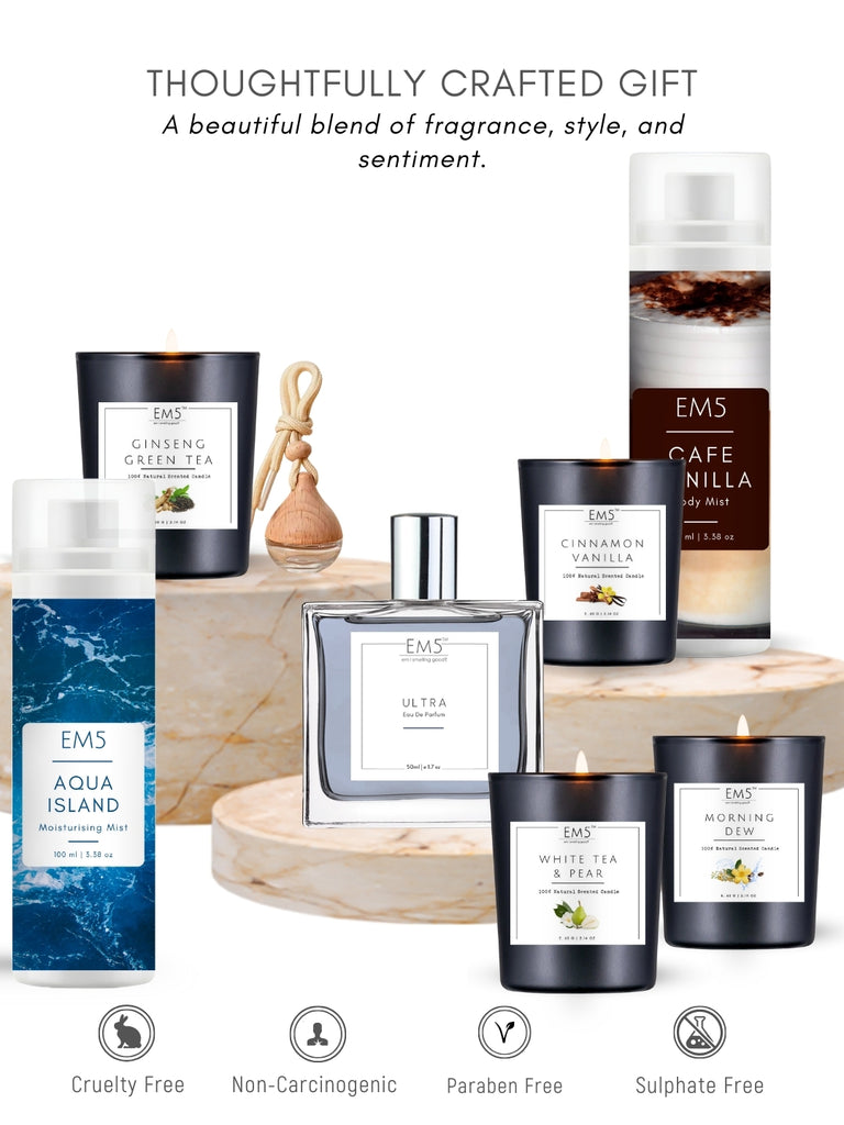 EM5™ Best Wishes Gift Hamper Premium Gift Set 4 x Scented Candles