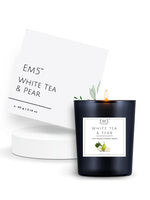 EM5™ White Tea & Pear Scented Candles | 60 gm | 12 to 16 Hrs Burn Time | Smoke Free & Non Toxic | Scented Candles for Home Decor & Aromatherapy | Best Fragrance Gift for Him/Her - House of EM5