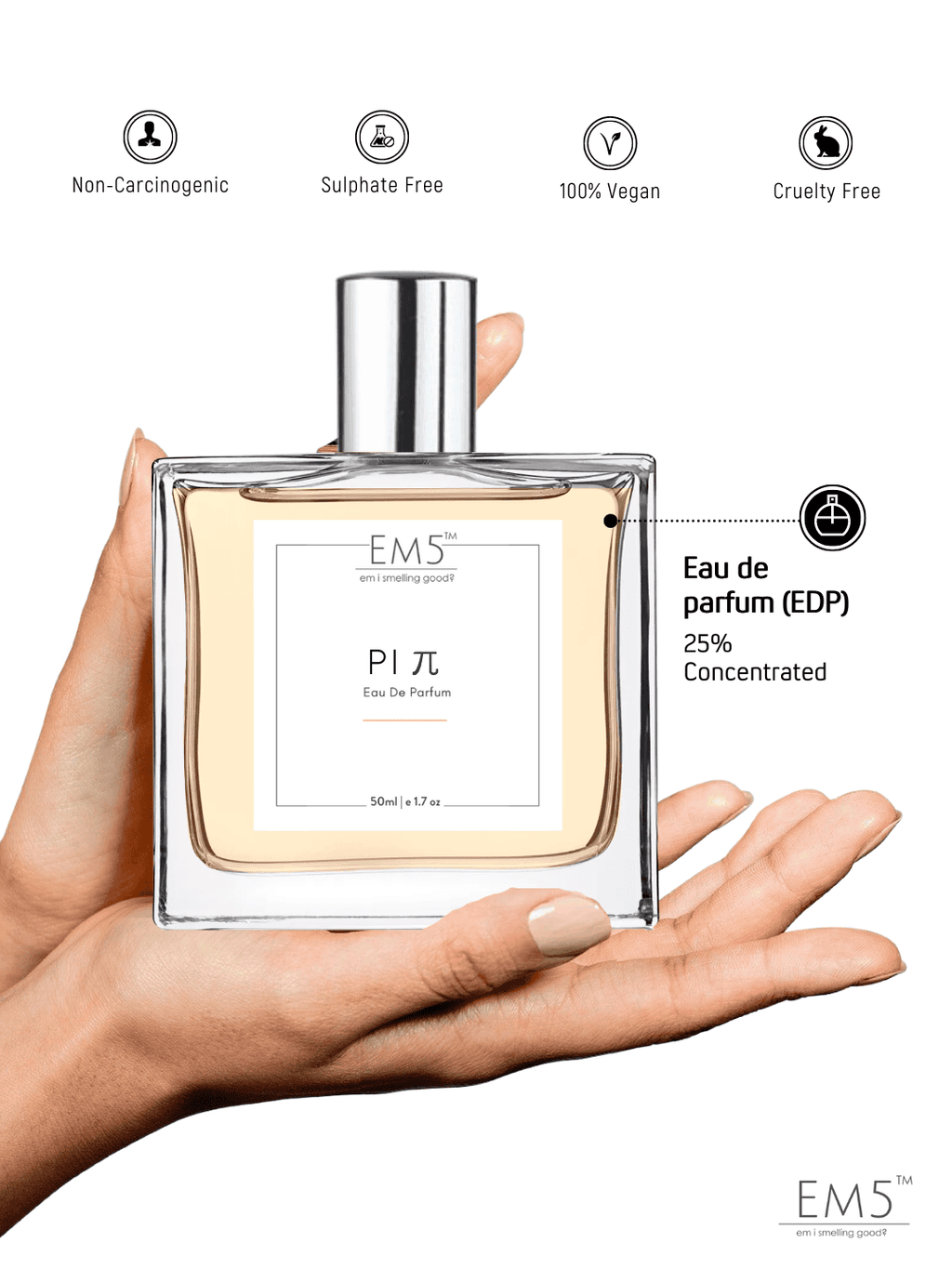 EM5™ Pi π Perfume for Men | Eau de Parfum Spray | Sweet Aromatic Warm Spicy Fragrance Accords | Luxury Gift for Him | Sizes Available: 50 ml / 15 ml - House of EM5