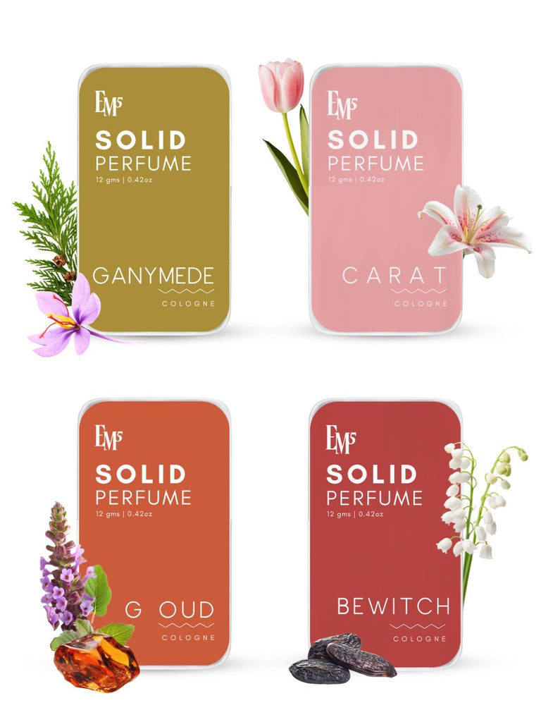 Women Set of 4 Solid Perfumes – House of EM5