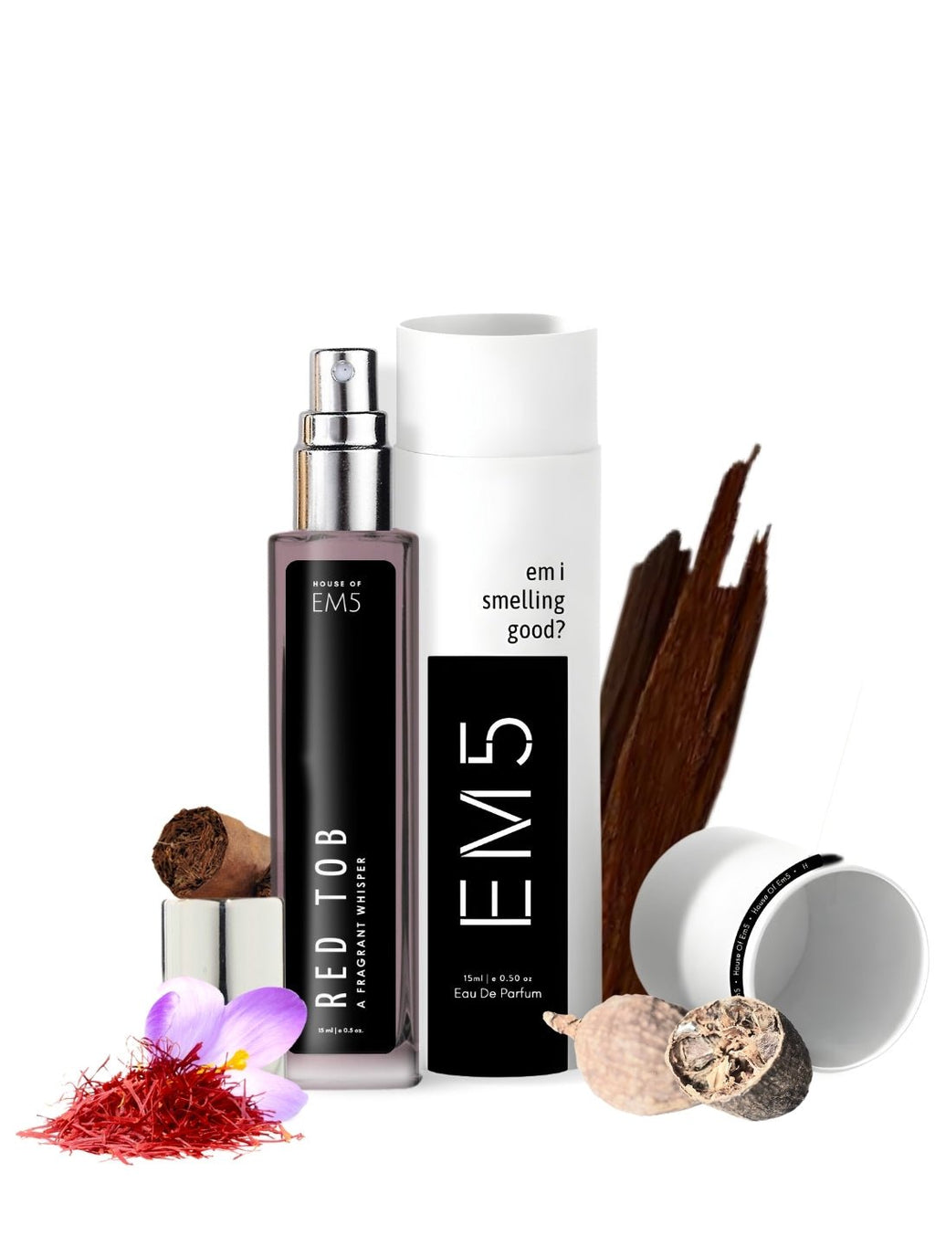 EM5™ Red Tob Unisex Perfume | Eau De Parfum Spray for Men & Women | Spicy Tobacco Woody Fragrance Accords | Luxury Gift for Him / Her | Sizes Available: 50 ml / 15 ml - House of EM5