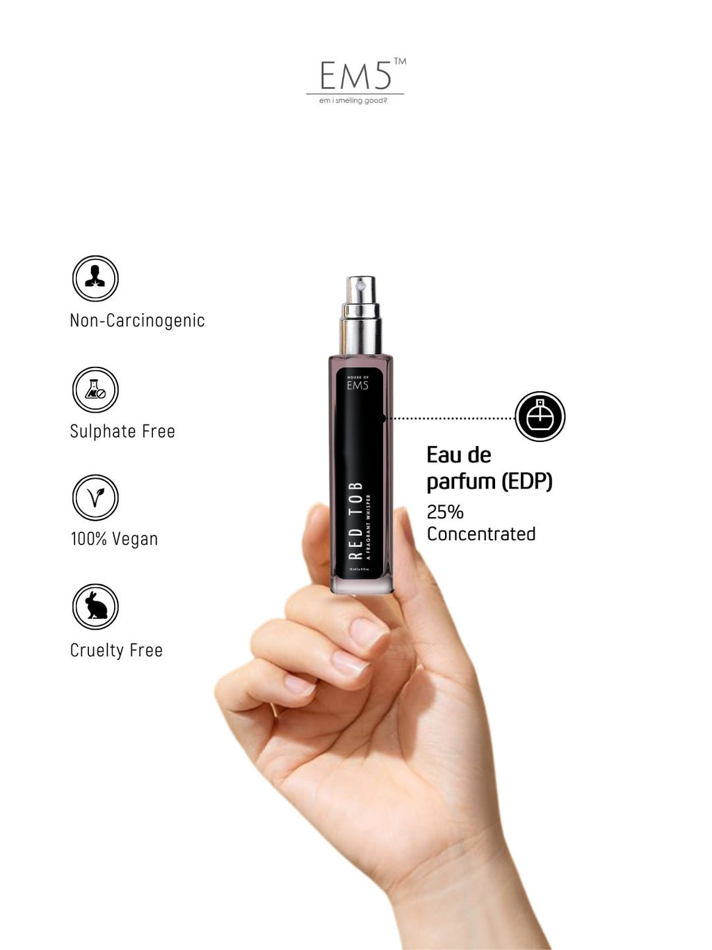 EM5™ Red Tob Unisex Perfume | Eau De Parfum Spray for Men & Women | Spicy Tobacco Woody Fragrance Accords | Luxury Gift for Him / Her | Sizes Available: 50 ml / 15 ml - House of EM5