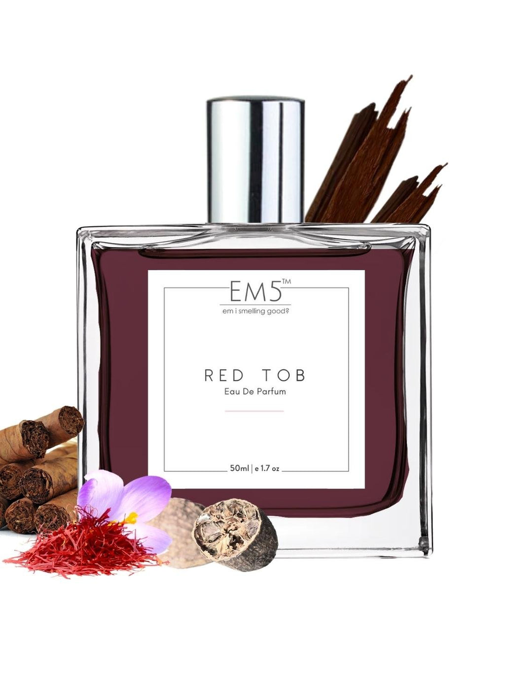 EM5™ Red Tob Unisex Perfume | Eau De Parfum Spray for Men & Women | Spicy Tobacco Woody Fragrance Accords | Luxury Gift for Him / Her | Sizes Available: 50 ml / 15 ml - House of EM5