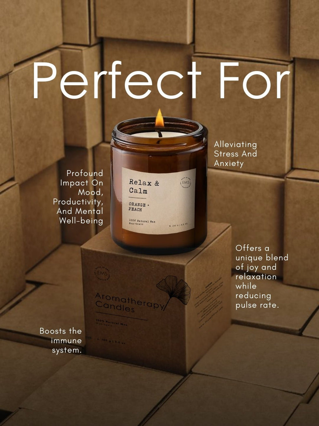 Aromatherapy Scented Candles Set of 4