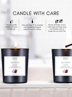 EM5™ Saffron Oud Scented Candles | 60 gm | 12 to 16 Hrs Burn Time | Smoke Free & Non Toxic | Scented Candles for Home Decor & Aromatherapy | Best Fragrance Gift for Him/Her - House of EM5
