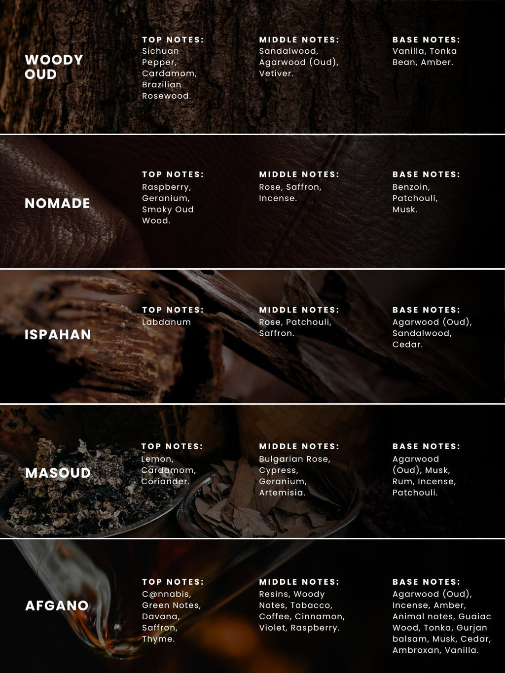 Spirit of Wood & Oud Pack of 5 Perfumes