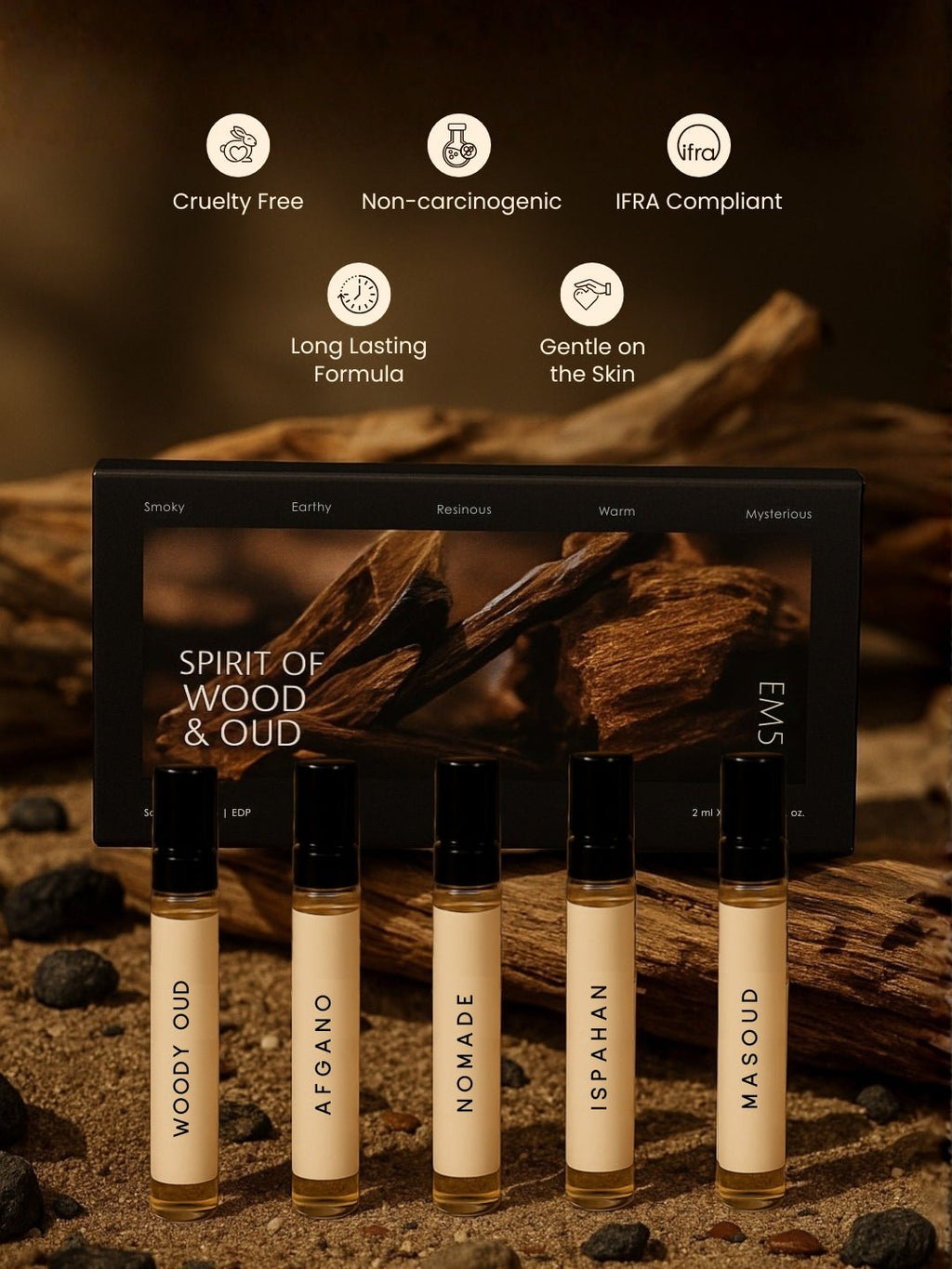 Spirit of Wood & Oud Pack of 5 Perfumes