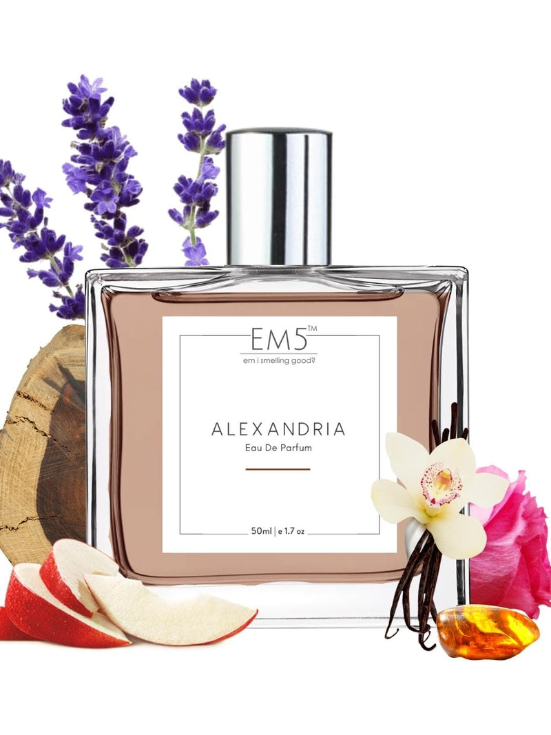 EM5™ Alexandria Unisex Perfume Spray | Eau De Parfum for Men & Women | Woody Warm Spicy Fragrance Accords | Luxury Gift for Him / Her | Sizes Available: 50 ml / 15 ml - House of EM5