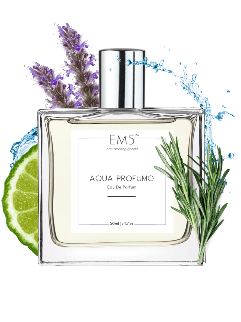 EM5™ Aqua Profumo Perfume EDP Spray for Men | Amber Marine Fresh Spicy Fragrance | Luxury Gift for Him | Variants Available: 50 ml Spray / 15 ml Spray