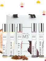 EM5 For Winters | Warm Spicy Smoky Fragrance | Set of 5 Perfume Sprays for Men and Women | Best Gift for Him and Her | Easy to Carry & Pocket Friendly | Pack of 5 (12ml Each)
