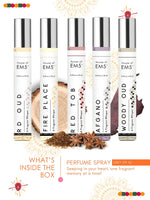 EM5 For Winters | Warm Spicy Smoky Fragrance | Set of 5 Perfume Sprays for Men and Women | Best Gift for Him and Her | Easy to Carry & Pocket Friendly | Pack of 5 (12ml Each)