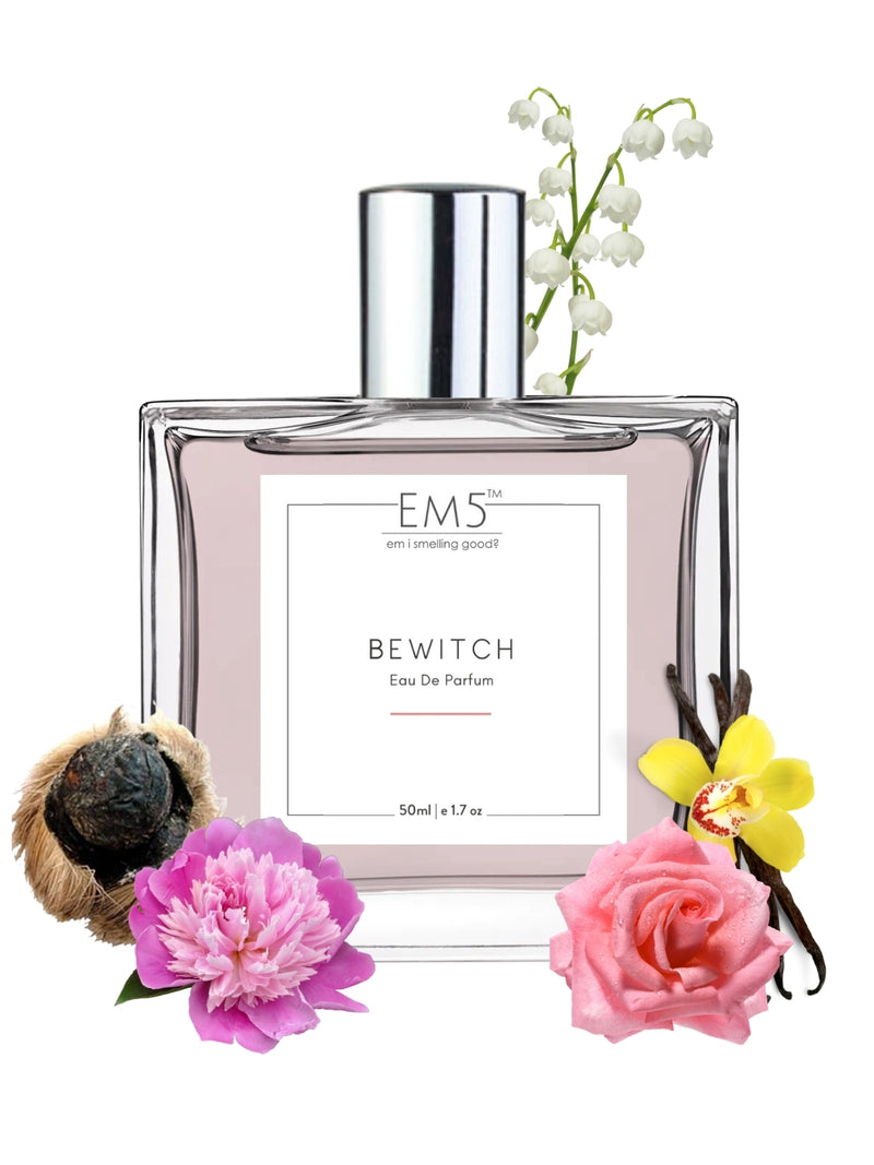 EM5™ Bewitch EDP Perfume for Women | Sweet Vanilla Fruity Rose Floral | Strong and Long Lasting Eau de Parfum Spray | Luxury Gift for Her