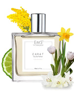 EM5™ Carat Perfume for Women | Eau De Parfum Spray | Floral Green Powdery Fragrance Accords | Luxury Gift for Her | Sizes Available: 50 ml / 15 ml - House of EM5