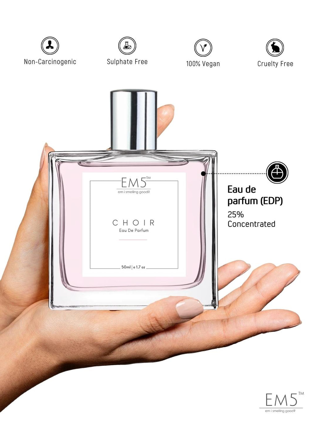 EM5™ Choir Perfume for Women | Eau De Parfum Spray | Floral Fruity Sweet Fragrance Accords | Luxury Gift for Her | Sizes Available: 50 ml / 15 ml - House of EM5