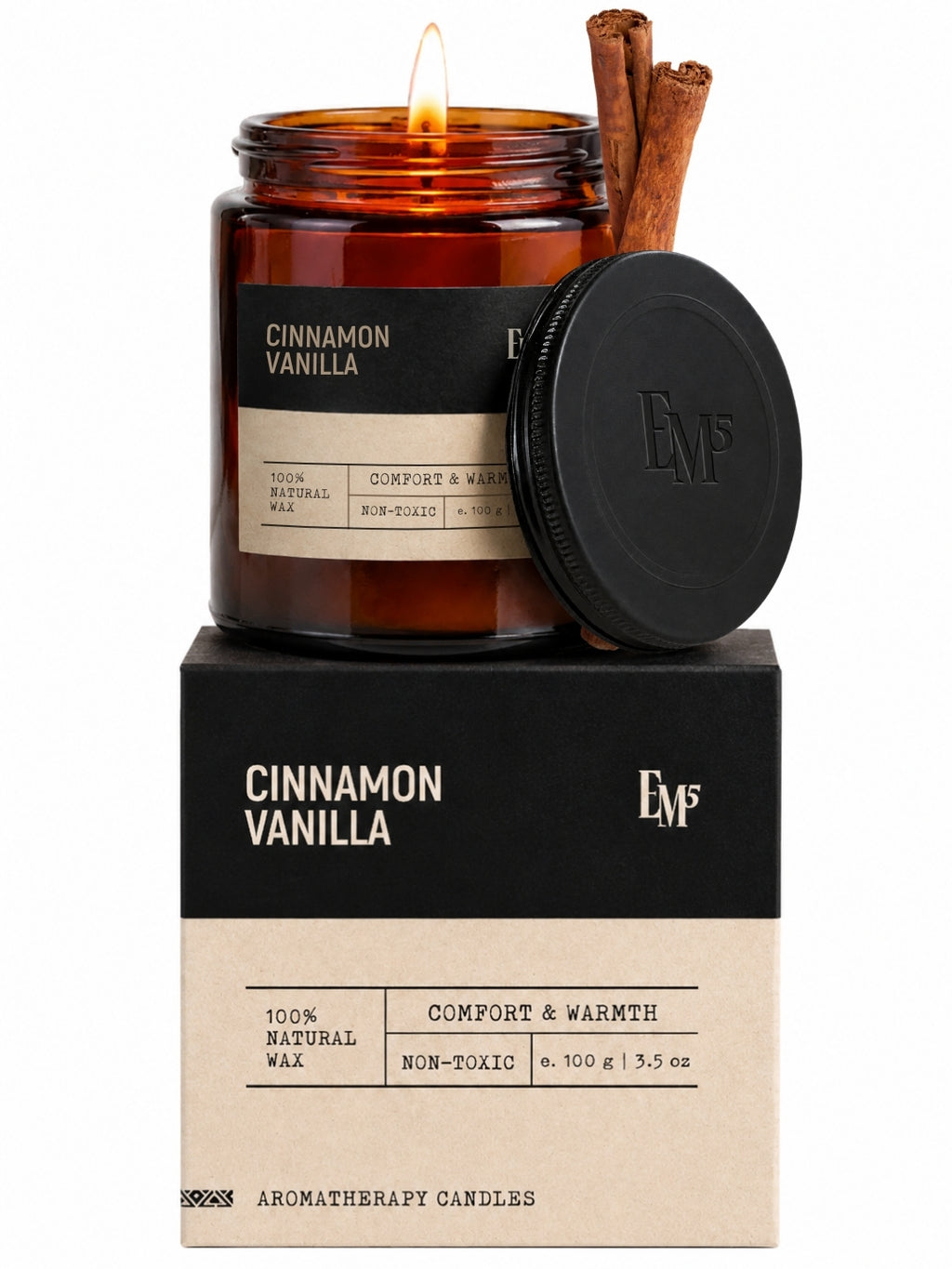 Cinnamon Vanilla | Aromatherapy Scented Candle