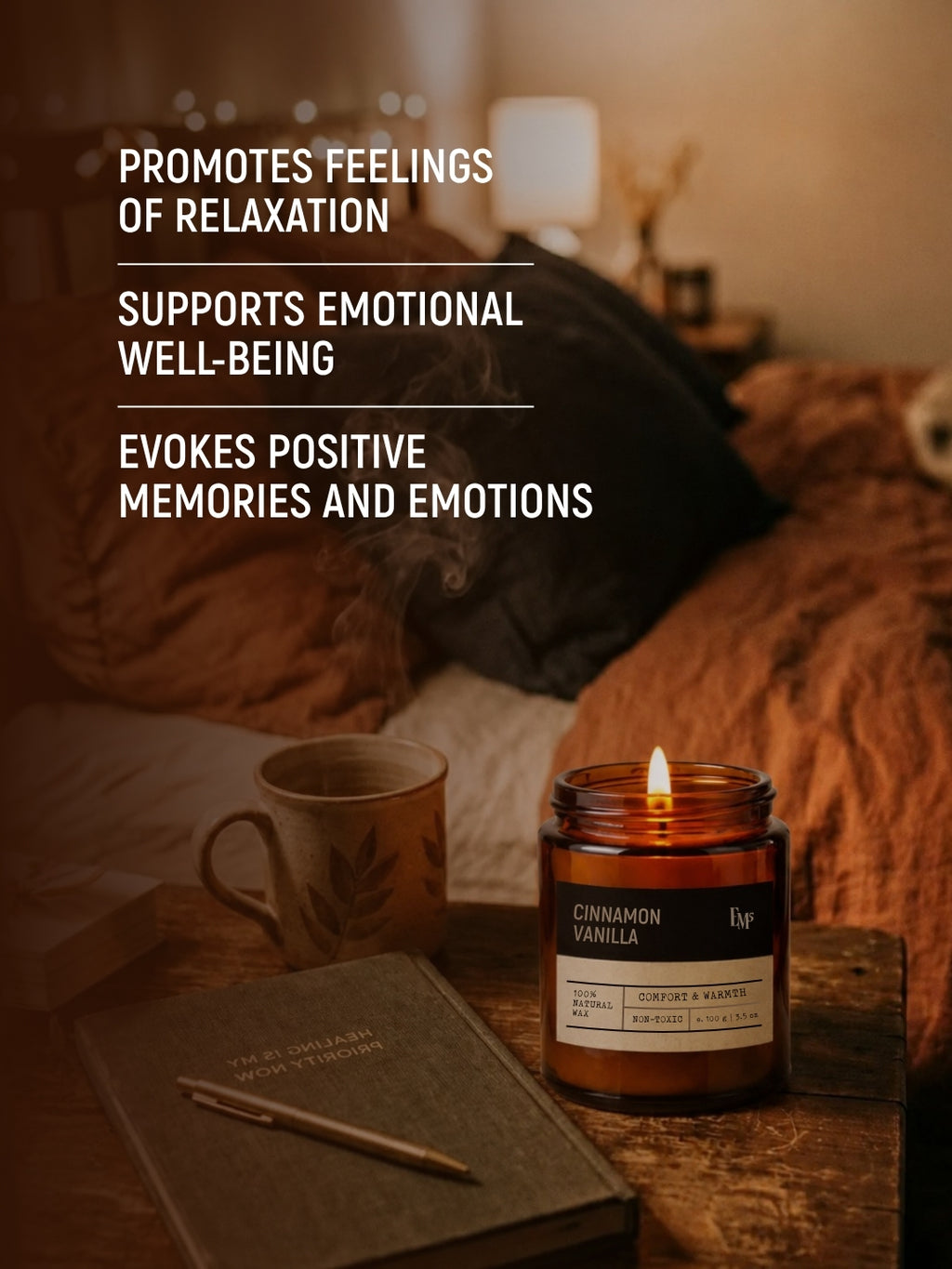 Cinnamon Vanilla | Aromatherapy Scented Candle