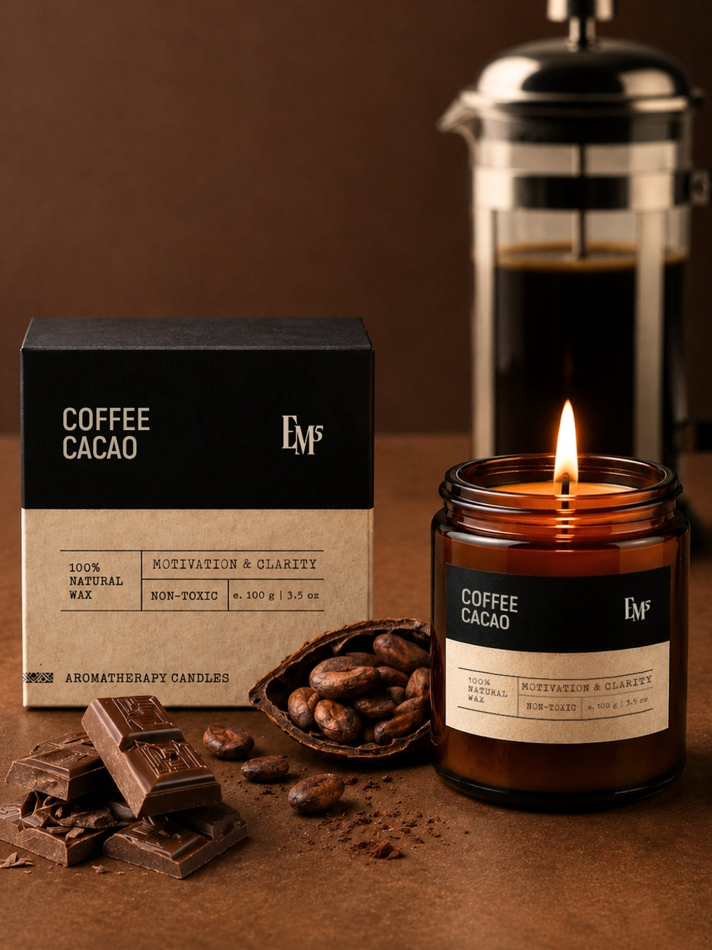 Coffee Cacao | Aromatherapy Scented Candle