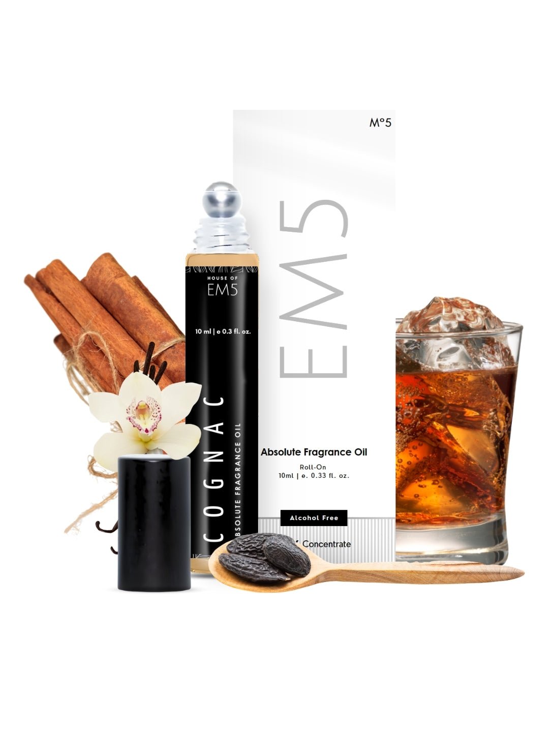 EM5™ C0GNAC Perfume Oil Roll On (Attar) 90 Concentrate NonAlcoholi