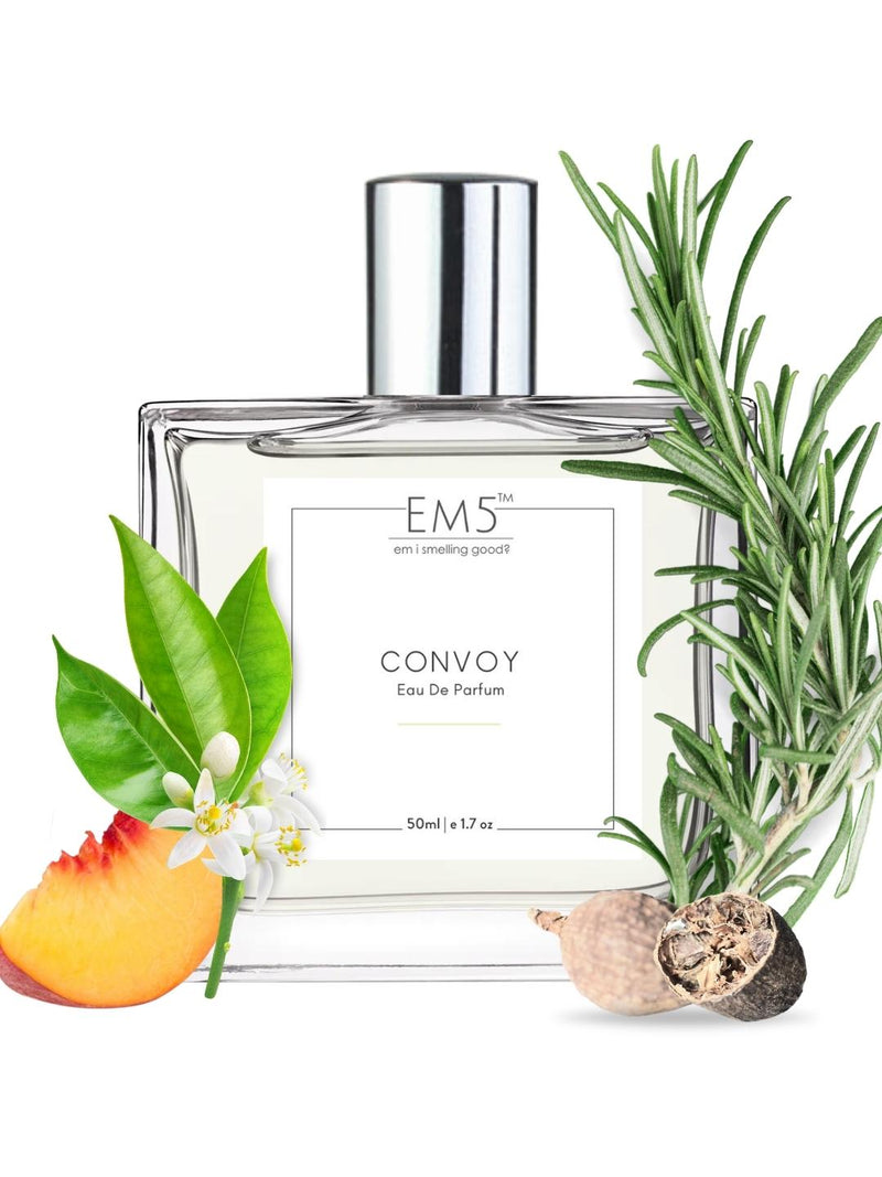 EM5™ Convoy Perfume for Men | Eau De Parfum Spray | Citrus Fresh Marine Fragrance Accords | Luxury Gift for Him | Sizes Available: 50 ml / 15 ml - House of EM5