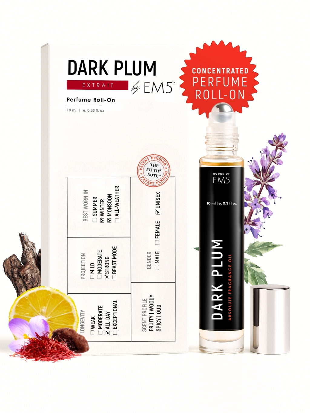 Dark Plum Perfume Roll-On
