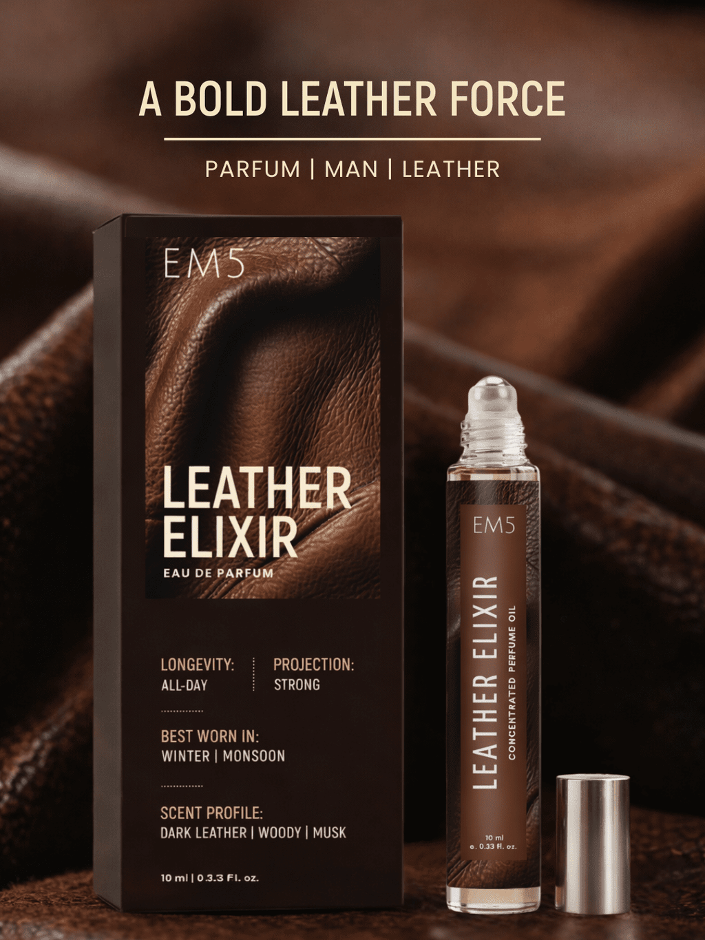 Elixir Leather Leather Elixir Perfume Roll-On – House of EM5