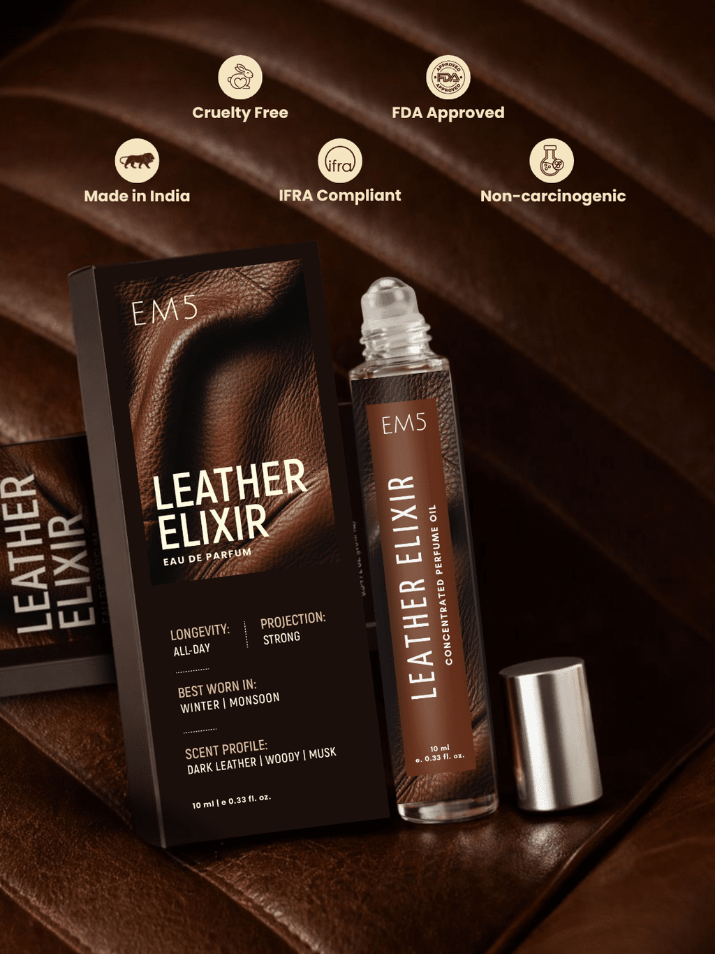 Elixir Leather Leather Elixir Perfume Roll-On – House of EM5