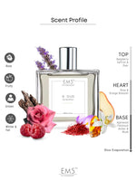 EM5™ G Oud Unisex Perfume | Strong and Long Lasting | Rose Oud Amber | Luxury Gift for Men / Women | 50 ml Perfume Spray