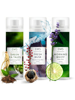 EM5™ Body Mist - Set of 3 Long Lasting Fragrance - Moisturizing and Hydrating Body Mist with Aloe Vera and Vitamin-E (Green Tea Tales- Fresh Musk - Morning Whiff)