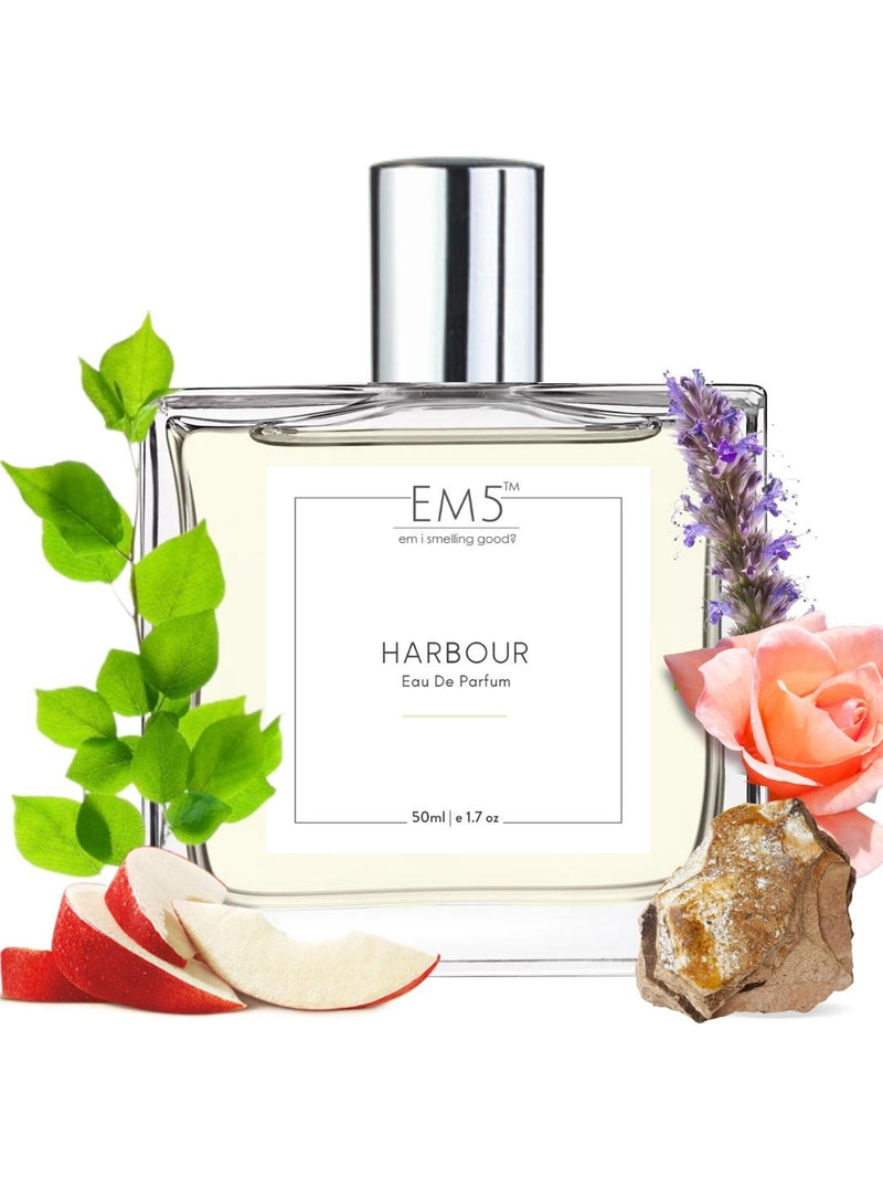 EM5™ Harbour Perfume for Men | Eau De Parfum Spray | Fruity Fresh Tropical Fragrance Accords | Luxury Gift for Him | Sizes Available: 50 ml / 15 ml - House of EM5