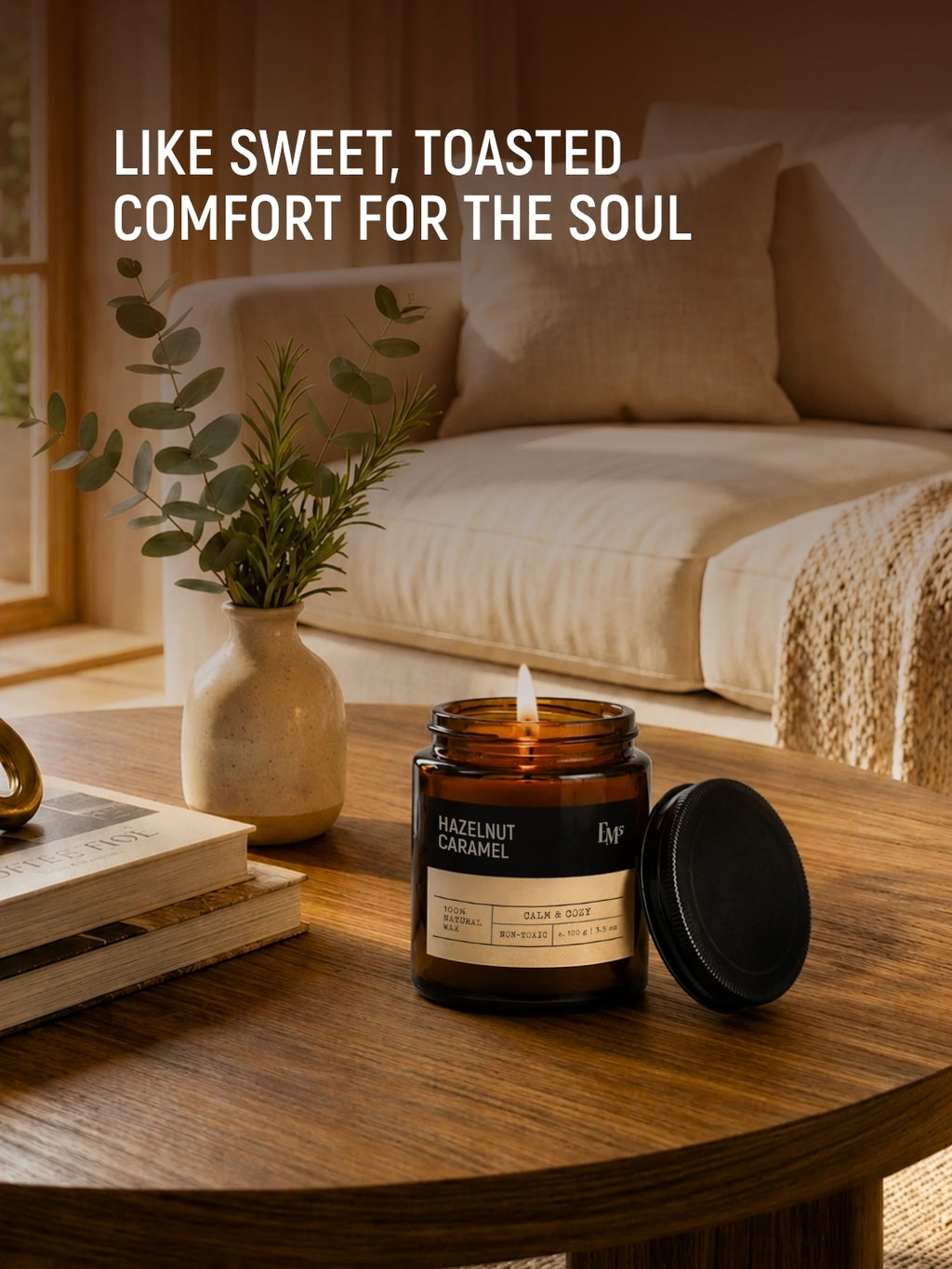 Hazelnut Caramel | Aromatherapy Scented Candle