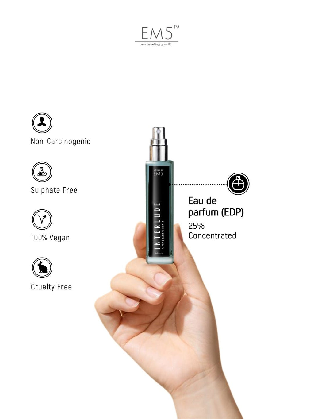 EM5™ Interlude Perfume for Men | Eau de Parfum Spray | Amber Smoky Woody Fragrance Accords | Luxury Gift for Him | Sizes Available: 50 ml / 15 ml - House of EM5