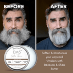 EM5™ Natural Organic Beard Balm | EM5's Natural Organic Beard Balm | Medium Hold - Shine | BeesWax, Shea Butter, Jojoba Oil, Essential Oils (Leather Tobacco) - House of EM5