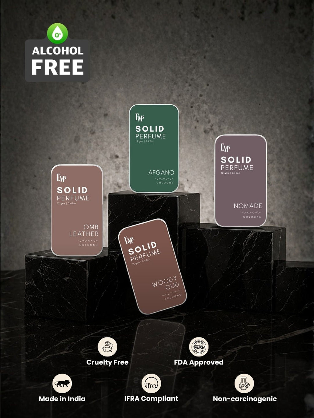 Masculine Set of 4 Solid Perfumes