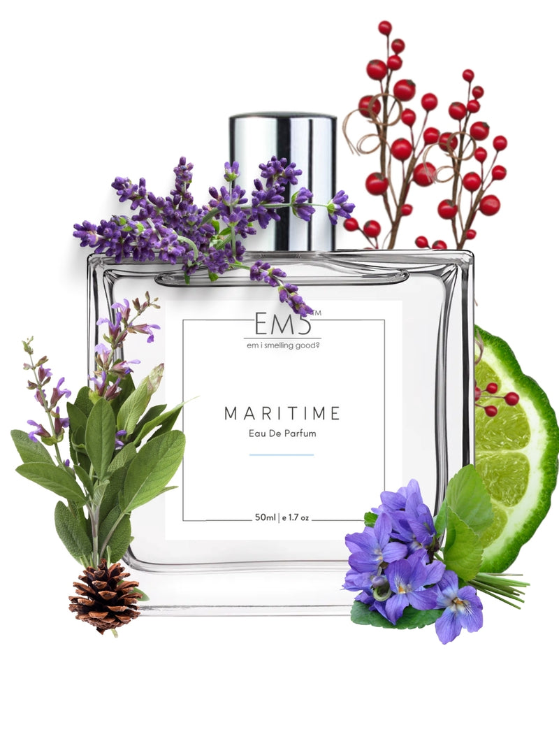 EM5™ Maritime Perfume for Men | Fresh Spicy Lavender Woody Aquatic Fragrance Accords | Eau de Parfum Spray | Luxury Gift for Him | Sizes Available: 50 ml / 15 ml - House of EM5