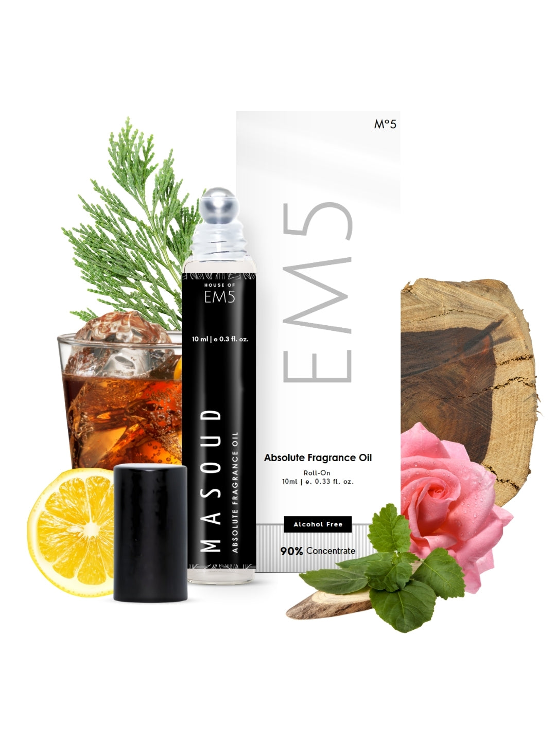 EM5™ Masoud Perfume Oil Roll On (Attar) 90 Concentrate NonAlcoholi