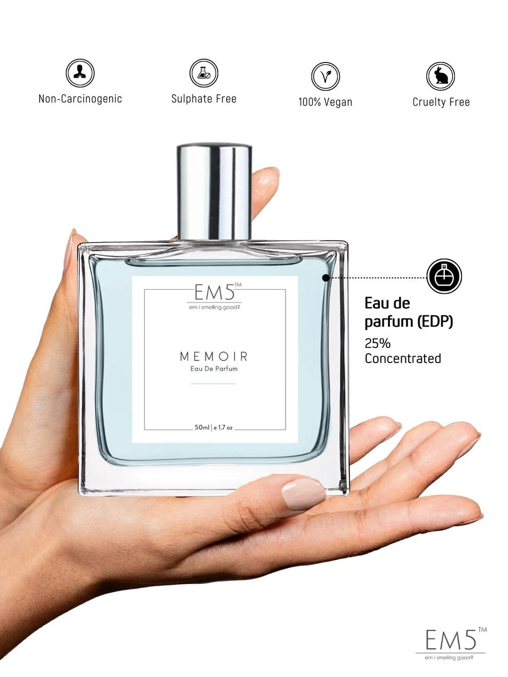 EM5™ Memoir Unisex Perfume | Eau De Parfum Spray for Men & Women | Fresh Citrus Woody Fragrance Accords | Luxury Gift for Him / Her | Sizes Available: 50 ml / 15 ml - House of EM5