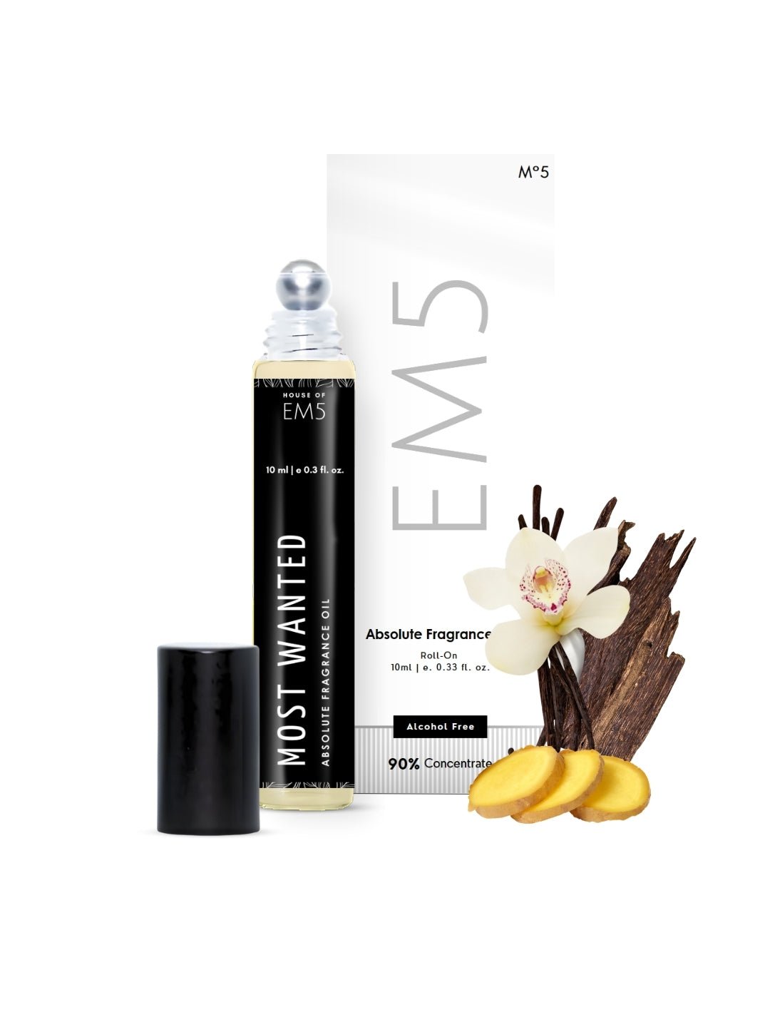 EM5™ Most Wanted Perfume Oil Roll On (Attar) 90 Concentrate NonAlcoh