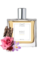 EM5™ Night Unisex Perfume | Strong and Long Lasting | Amber Woody Rose | Luxury Gift for Men / Women | 50 ml Spray / 10ml Alcohol Free Roll On