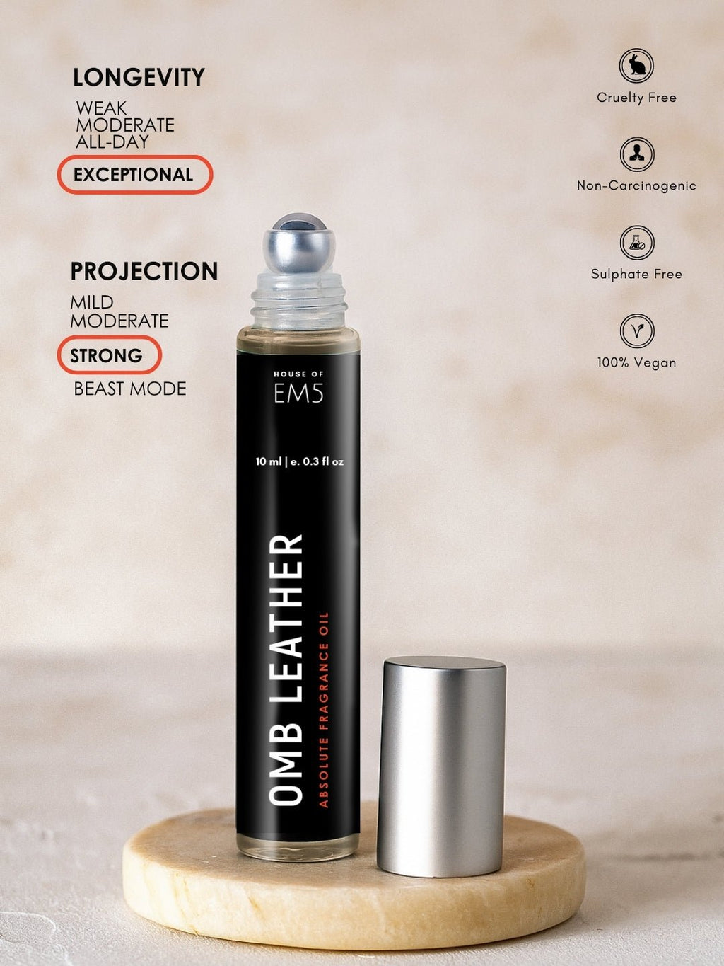 Omb Leather Perfume Roll-On