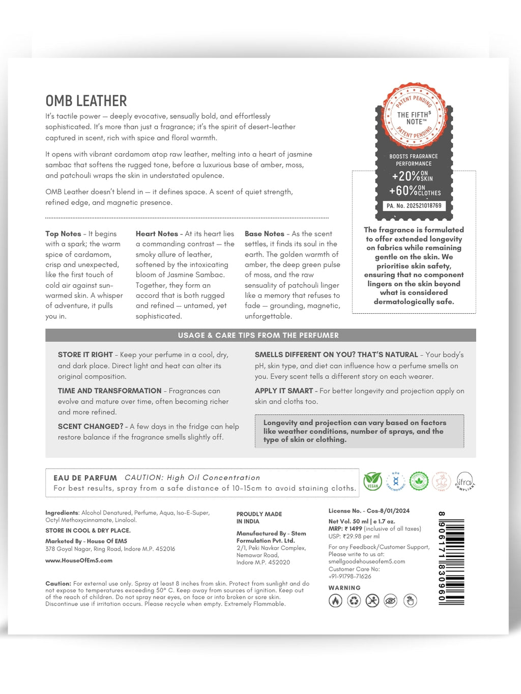 Omb Leather | Eau De Parfum