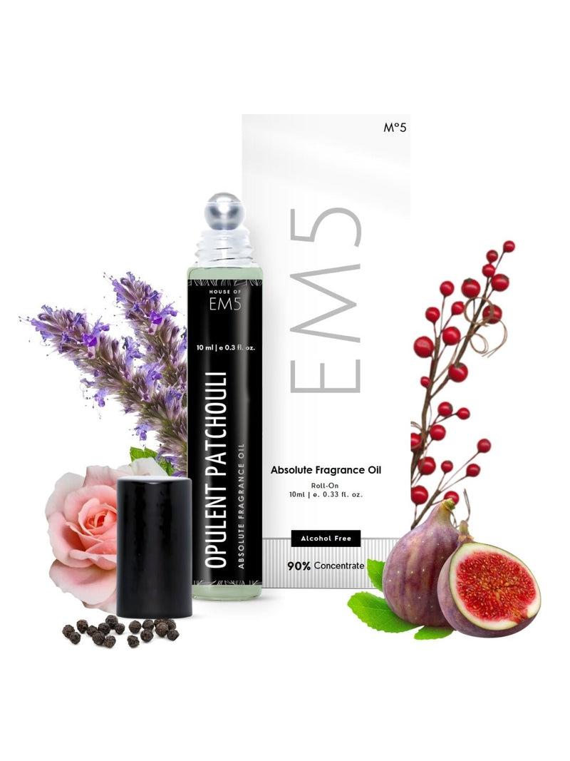 EM5™ Opulent Patchouli Perfume Oil Roll On (Attar) 90 Concentrate N