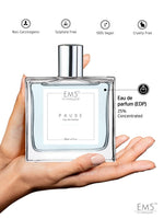 EM5™ Pause Perfume for Men | Strong and Long Lasting | Aromatic Fresh Amber | Luxury Gift for Men | 50 ml Perfume Spray