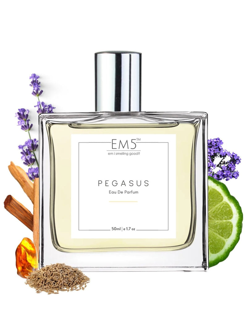 EM5™ Pegasus Perfume EDP Spray for Men | Nutty almond Sweet Vanilla Fragrance | Luxury Gift for Him | Variants Available: 50 ml Spray / 15 ml Spray