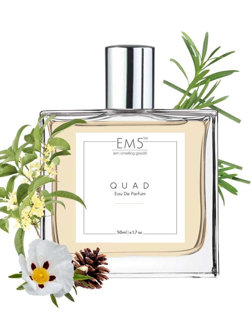 EM5™ Quad Perfume for Men | Eau De Parfum Spray | Tobacco Vanilla Woody Cinnamon Fragrance Accords| Luxury Gift for Him | Sizes Available: 50 ml / 15ml - House of EM5