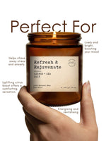 EM5™ Aromatherapy Scented Candles Set of 4 | Sleep/Destress - Focus/Meditate - Relax/Calm - Refresh/Rejuvenate | 100g Each, 30Hrs Burn Time | 100% Natural Wax | Non-Toxic, Clean Burning Candles