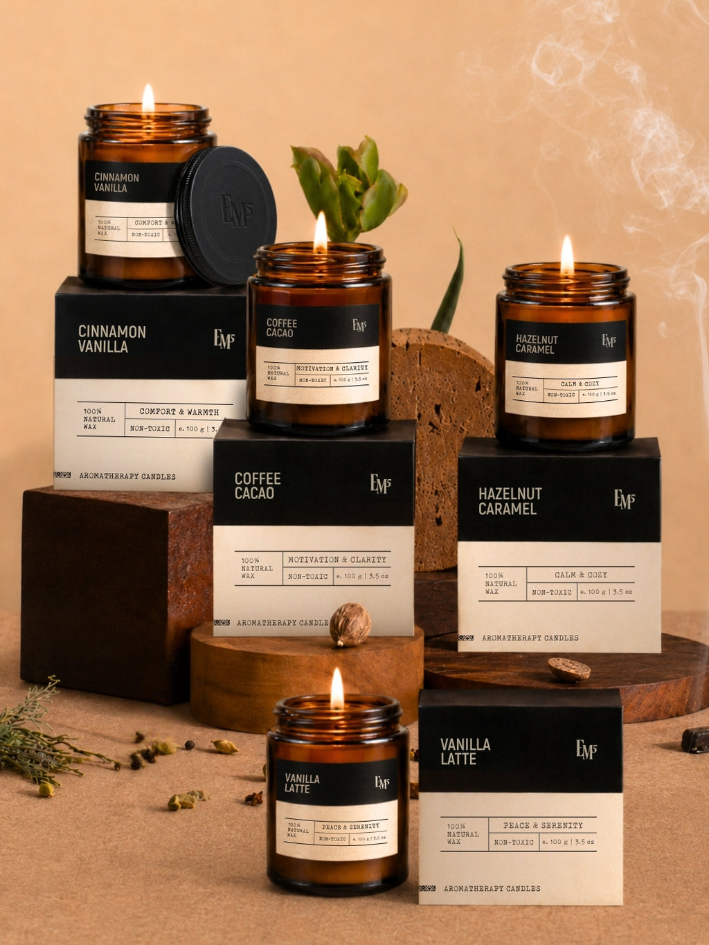 Gourmand Scented Candles Set of 4