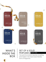 EM5™ Gift Pack for Men | Set of 6 Solid Perfumes for Men | Gift Set for Men / Him | Strong & Lasting Fragrances With The Goodness Of Beeswax + Shea Butter | Alcohol Free