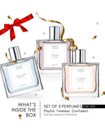 EM5™ Gift Pack of 3 Perfume for Women | Fragrance Set of 3 for Her | Unique blend of Soothing, Long Lasting Fresh Fruity Flowery Fragrances | Gift Set for Women / Her