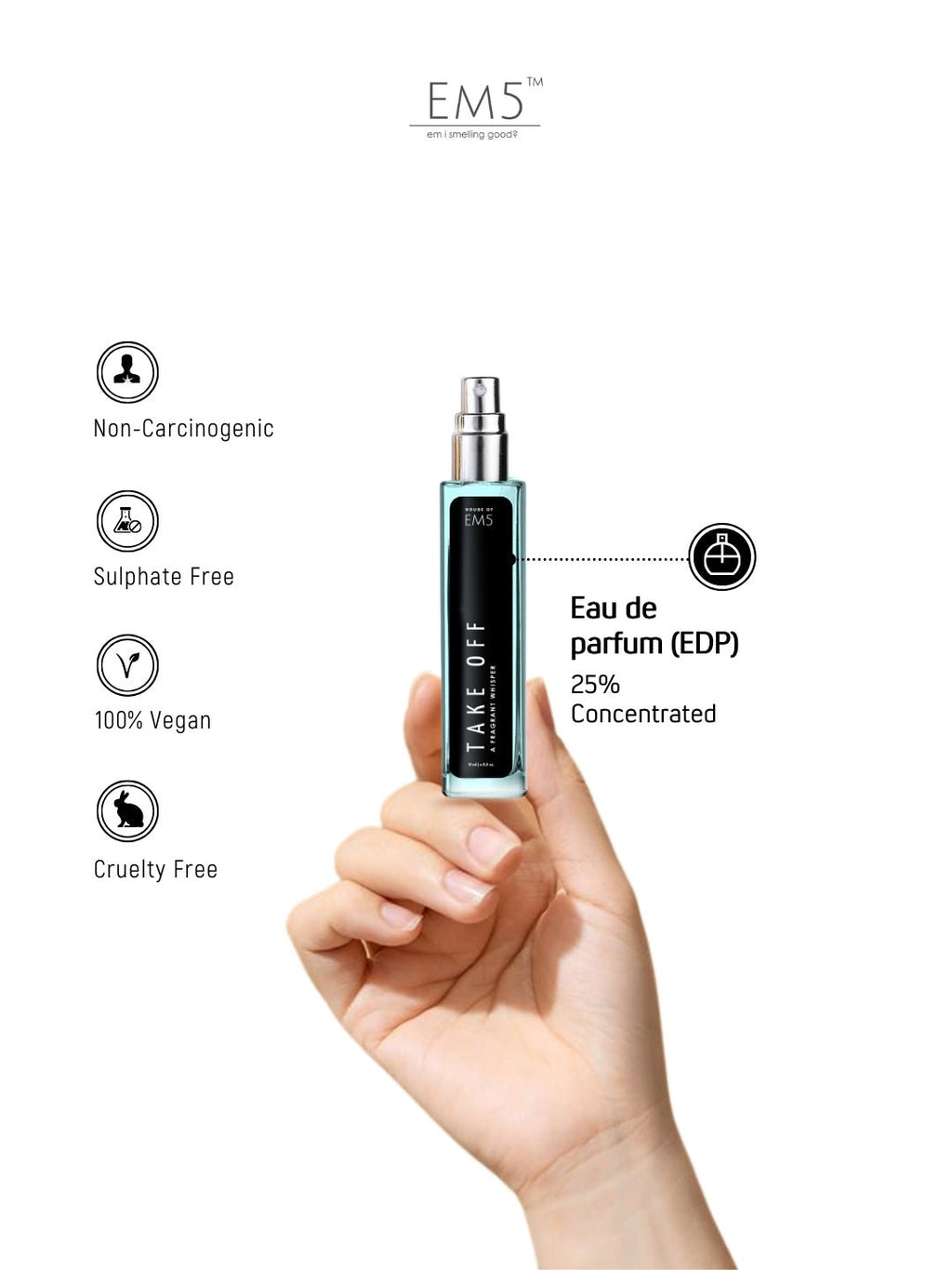 EM5™ Take Off Unisex Perfume | Eau De Parfum Spray for Men & Women | Floral Fresh Fruity Fragrance Accords | Luxury Gift for Him / Her | Sizes Available: 50 ml / 15 ml - House of EM5