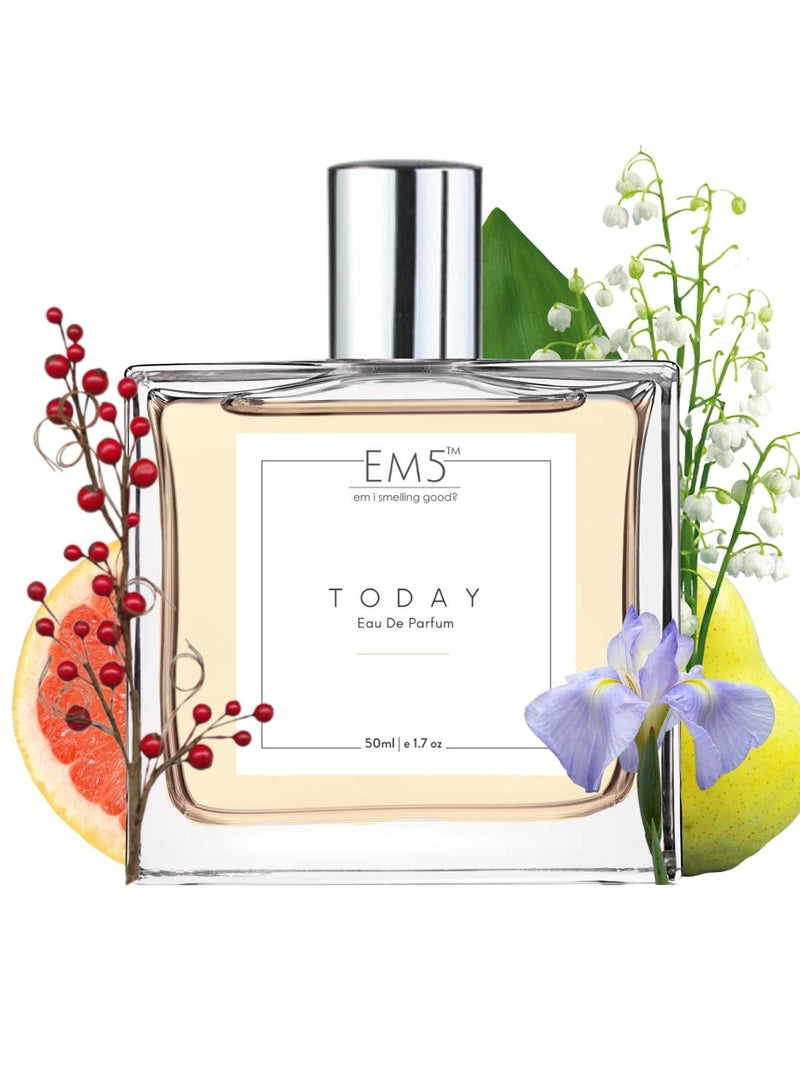 EM5™ Today Perfume for Women | Strong and Long Lasting | Citrus Woody Citrus | Luxury Gift for Women | 50 ml Spray / 10ml Alcohol Free Roll On